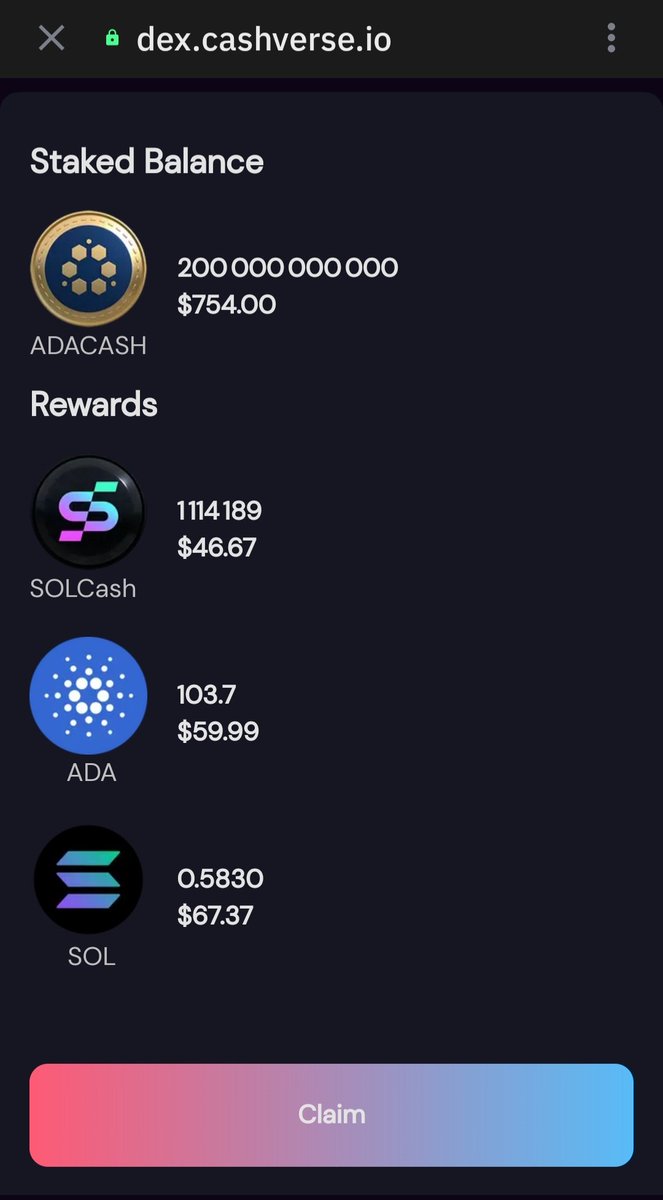 D0pies's tweet photo. @CashverseLLC #ADACash rewards in #SOLCash $ADA and $SOL 🎁🎁🎁

These are the rewards I've accrued over the past few months even tho volume was extremly low. #Bullish 🚀🚀

#Cardano #Solana https://t.co/Bhh6mUayxC