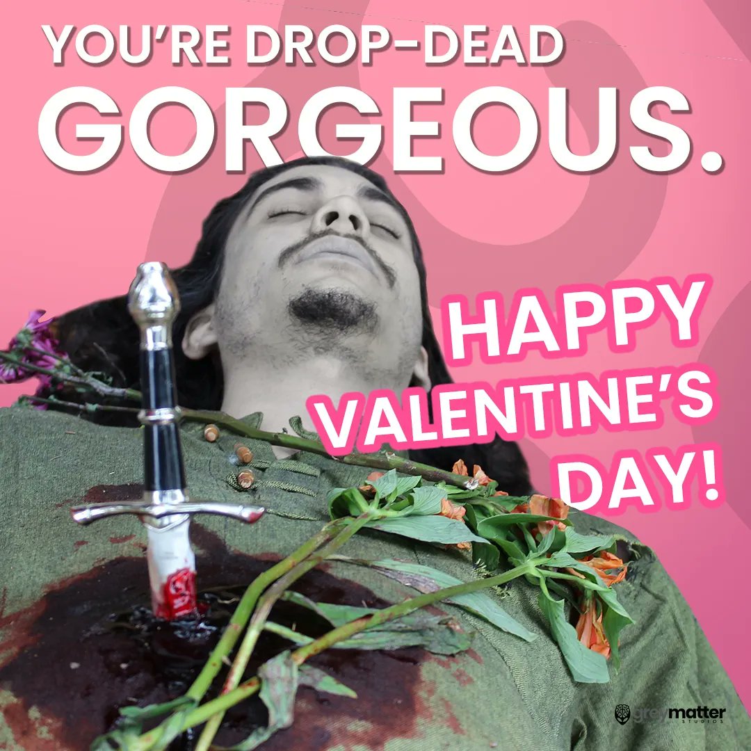 studios_grey's tweet photo. Will you be our Valentine? 🌹

Send one of these to the cutest corpse you know! 😘 Have a safe and happy Valentine’s Day!

Check out this cast of characters on our YouTube channel 📺
#valentinesday #love #hearts #lazers https://t.co/ERcPJPi74Z