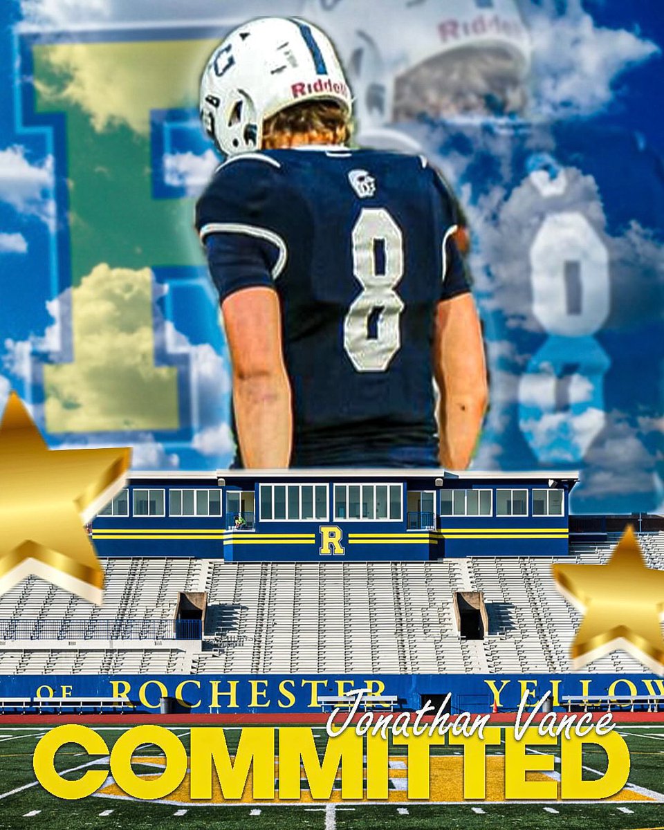 I am excited to say I am committing to study and play football at the University of Rochester. I’d like to thank my family, friends and coaches for supporting me through everything. I can’t wait for this next part of my life!!🟡🔵<a href="/UofRFootball/">Rochester Football</a> <a href="/ChadMartinovich/">Chad Martinovich</a> @GatesChiliFB