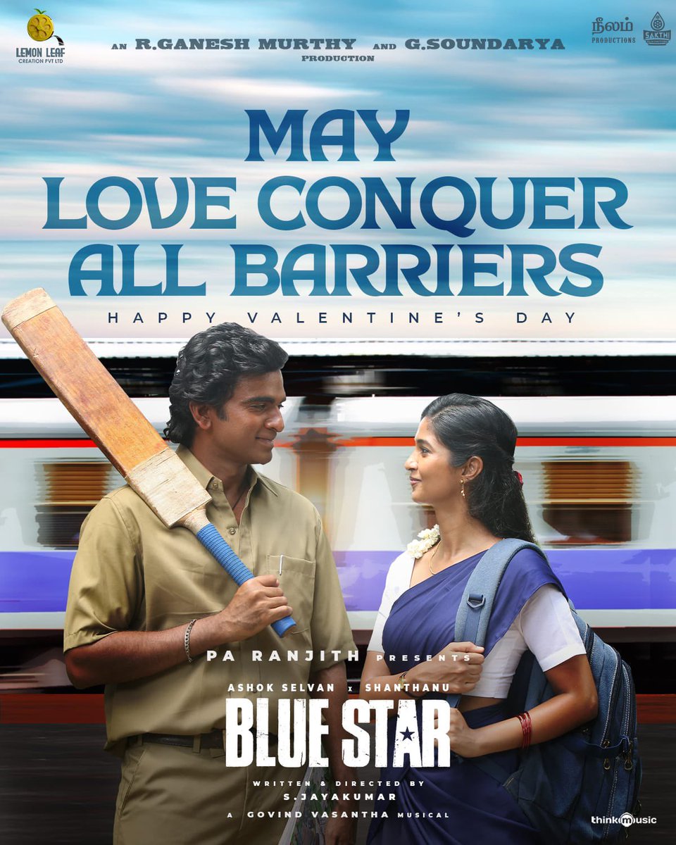 May love conquer all barriers 💙 Happy #ValentinesDay #BlueStarRunningSuccessfully - A Blockbuster Hit #BlueStar @beemji @BlueStarOffl @officialneelam @lemonleafcreat1 @SakthiFilmFctry @sakthivelan_b @chejai007 @imKBRshanthnu @AshokSelvan @prithviactor @iKeerthiPandian…