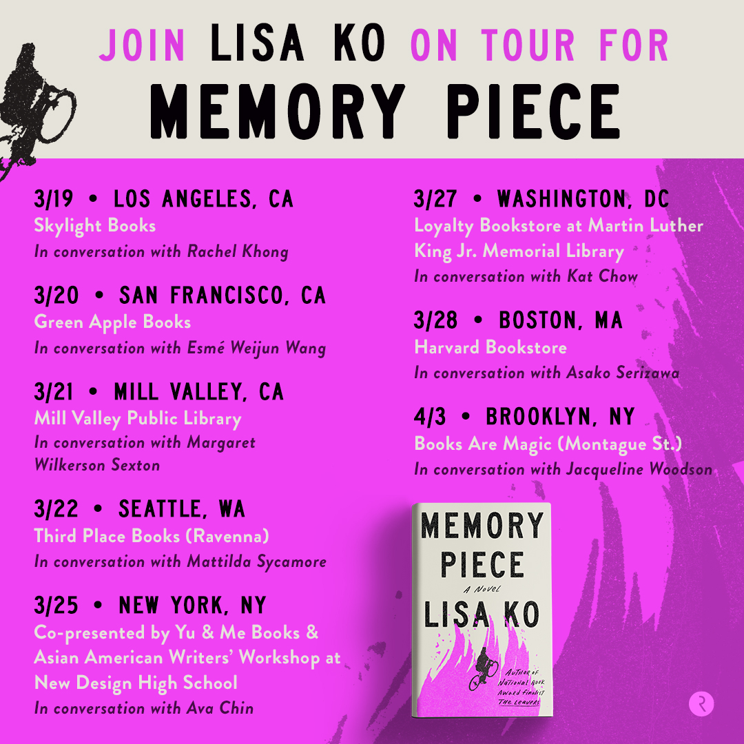 SEE YOU ON TOUR 3/19 @skylightbooks @rachelkhong 3/20 @GreenAppleBooks @esmewang 3/21 @millvalleylib @MWilkers13 3/22 @ThirdPlaceBooks @mbsycamore 3/25 @yuandmebooks @AvaChin 3/27 @Loyaltybooks @katchow 3/28 @HarvardBooks @a_serizawa 4/03 @booksaremagicbk @JackieWoodson & more TK