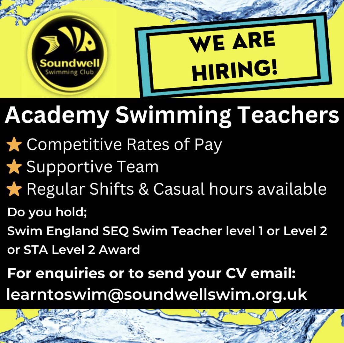 Swimming teachers! Spread the word!
