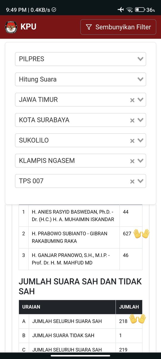 laviestbele's tweet photo. @mpokrana @KawalPemilu_org @bawaslu_RI Iseng2 dgn random coba cek tps daerah lain, udah nemu 2 aja yg gini, dan selalu 02 yg dimarkup jumlahnya (silahkan ambil kesimpulan sendiri)... https://t.co/OP3HYcxiOc