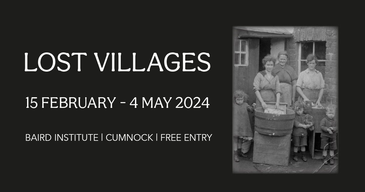 Opens today at Cumnock's Baird Institute, Lost Villages looks back at the miners row villages in East Ayrshire’s coalfield landscape & the memories & experiences of miners & their families FREE @CoalfieldCLP @HistEnvScot @HeritageFundSCO @EastAyrshire @StrathHum @ScotOralHist