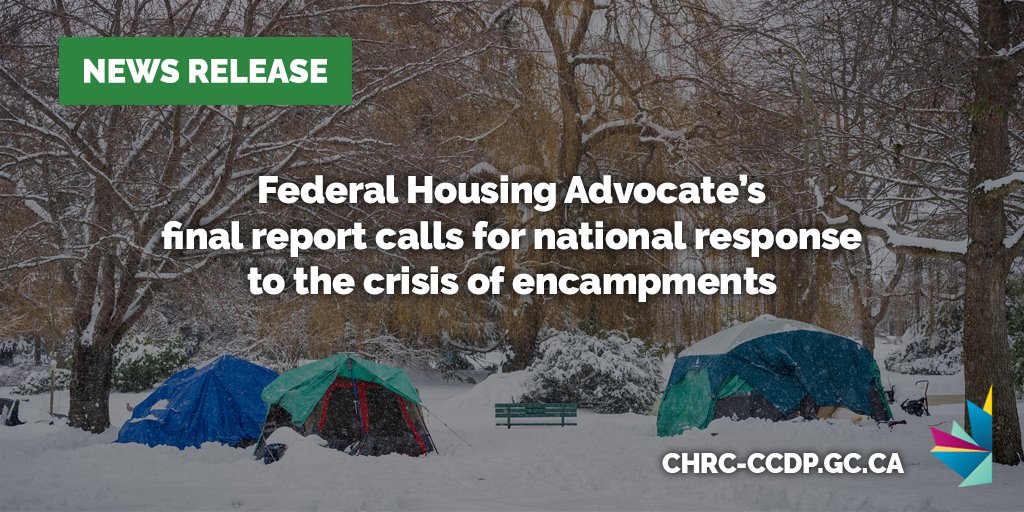The Advocate's report calls for a national, coordinated response to encampments. It recommends urgent action from all governments to uphold human rights &amp; the #Right2Housing, offer people permanent housing, &amp; address the causes of #encampments. News➡️ bit.ly/49hfUgT