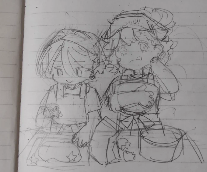 下書きだけでも…! 