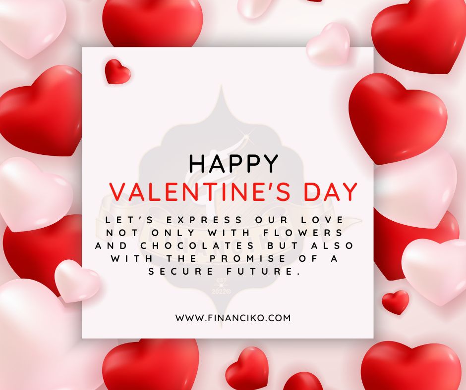 financiko's tweet image. As we exchange tokens of affection, let's also take a moment to cherish the ones we hold dear. Consider life insurance as a thoughtful way to protect your loved ones. GET A QUOTE TODAY: financiko.com/insurance-form/ #LoveSecured #ValentinesDay