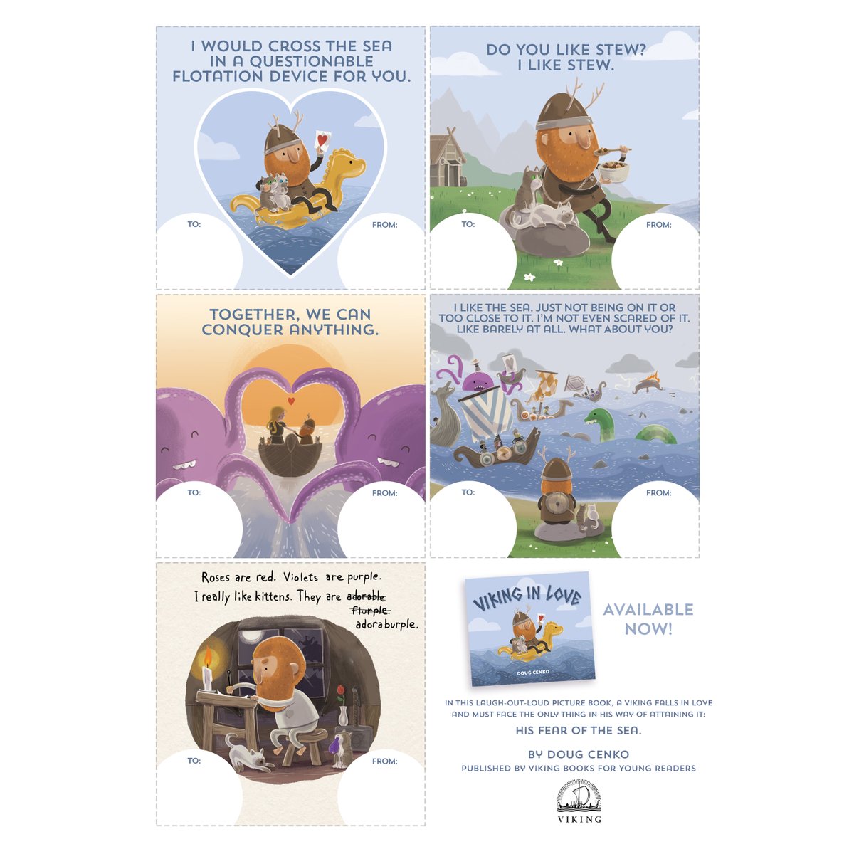 Happy Valentine's Day!

Download your print-at-home VIKING IN LOVE Valentines here:  

dugduggoose.com/images/Viking-…

#vikinginlove #valentines #valentinesday #freebie #kidlit #kidlitart

<a href="/penguinrandom/">Penguin Random House 🐧🏠📚</a> <a href="/penguinkids/">Penguin Kids</a> <a href="/VikingChildrens/">Viking Children's Books</a>