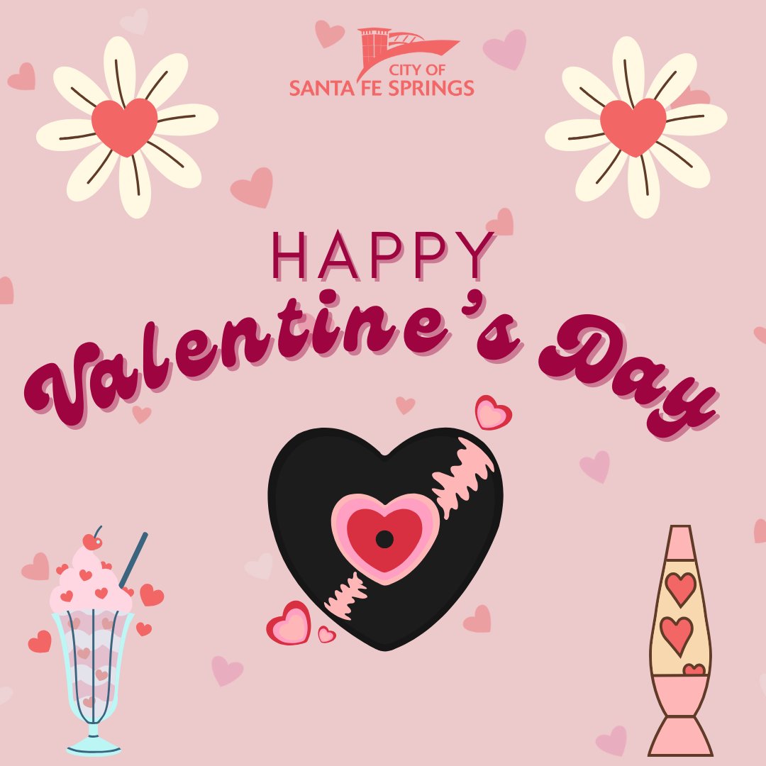 CityofSFS's tweet photo. Happy Valentine’s Day from the City of Santa Fe Springs❤️️

We wish you a lovely day spent with your family and friends, and all others who love and care for you ❣️

#santafesprings #happyvalentinesday https://t.co/v9EZo5pFZa