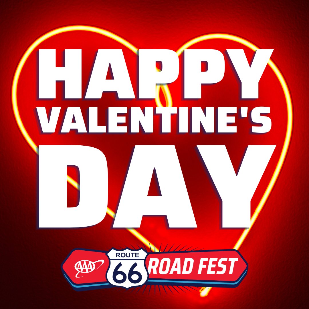 There is a lot to L♥️VE about #route66! Iconic landmarks, quirky roadside diners, retro neon signs, and world-renowned museums... what is your favorite thing about The Mother Road? #happyvalentinesday #route66roadfest #rt66journeyto100 #historicroute66