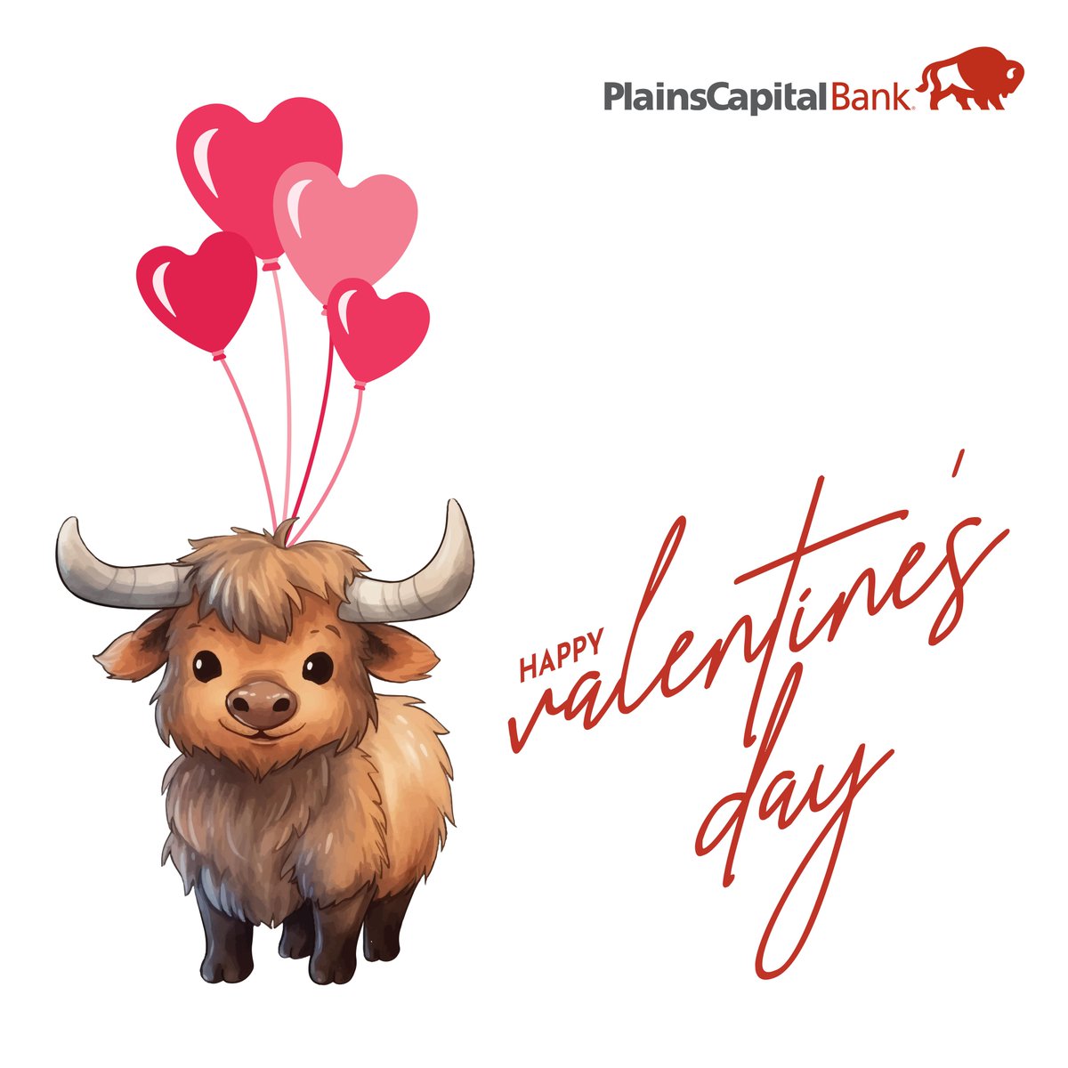 Wishing our customers a Valentine's Day filled with happiness and sweet surprises. ❤️ #PlainsCapitalBank