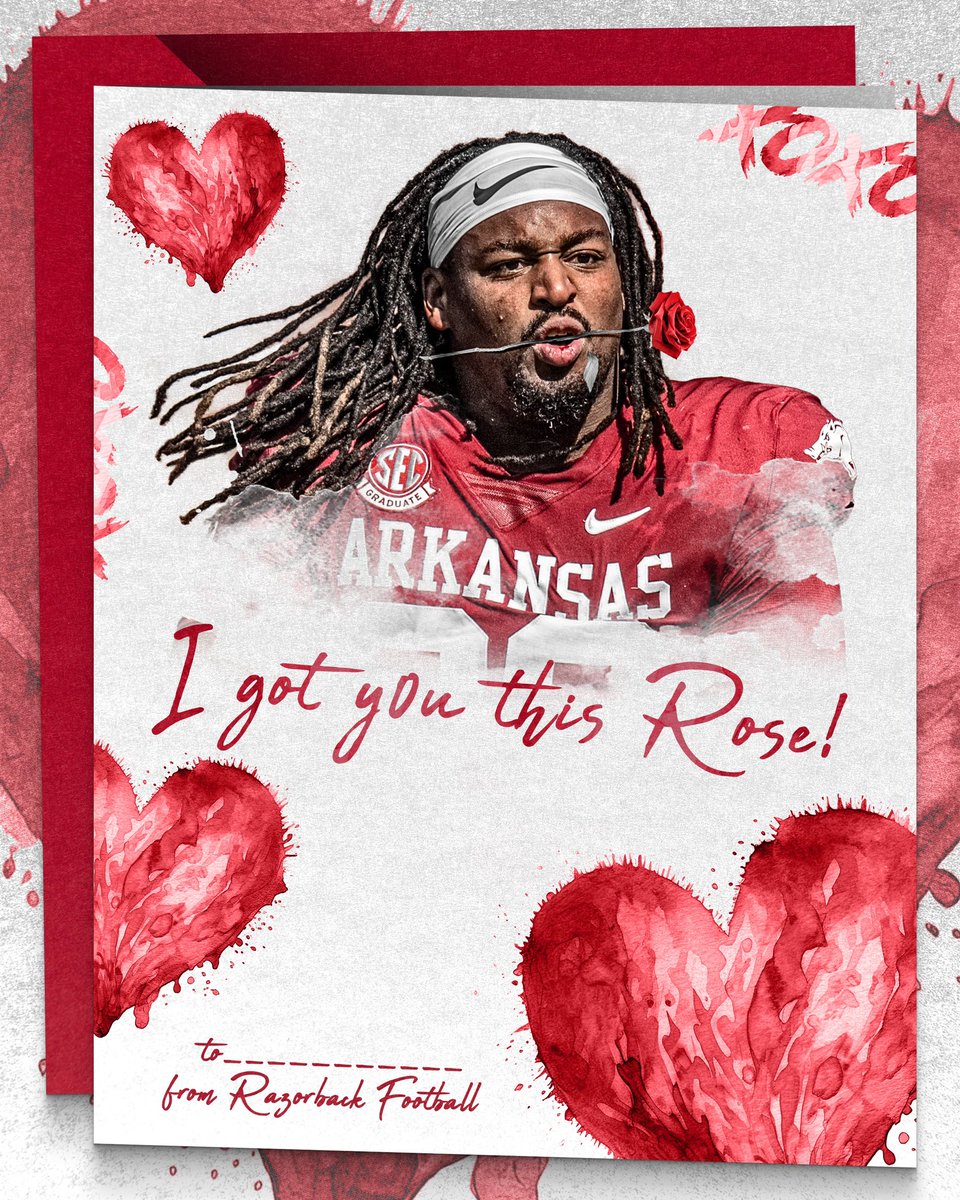 RazorbackFB's tweet photo. Happy Valentine’s Day, Razorbacks ❤️‍🔥 https://t.co/FrjveQsduz