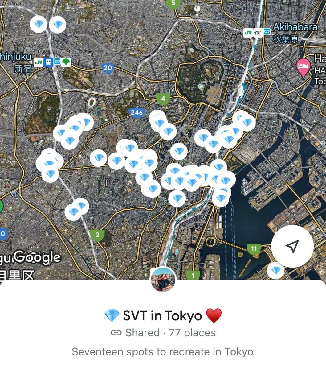 mykwanboo's tweet photo. To celebrate Carat Day, I made a google maps compilation of all the SVT spots in Tokyo! So for those who are going to Kanagawa in May, you may wanna check this out &amp; recreate their photos! 🩷🩵

🔗 https://t.co/QrXLuYQRgQ

#올해도_세븐틴과_함께하는_캐럿데이 #4evawithSVT_CARATday https://t.co/k41q0C3NgI