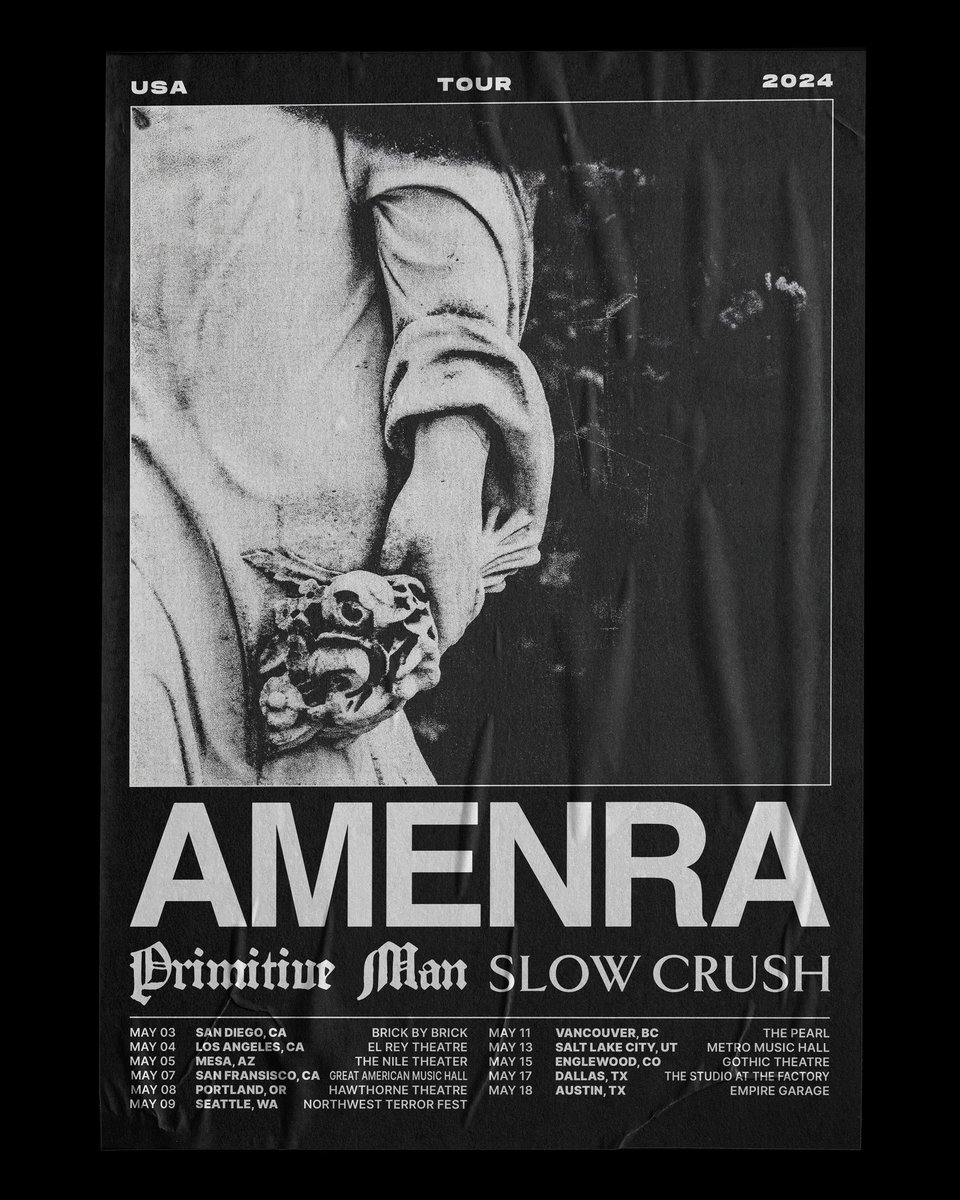 USA! We super excited to be returning this May! Having played some of our favorite shows in de US in 2023 we're super keen on returning this year together with Amenra and Primitive man. Presale starts 10AM local tomorrow.