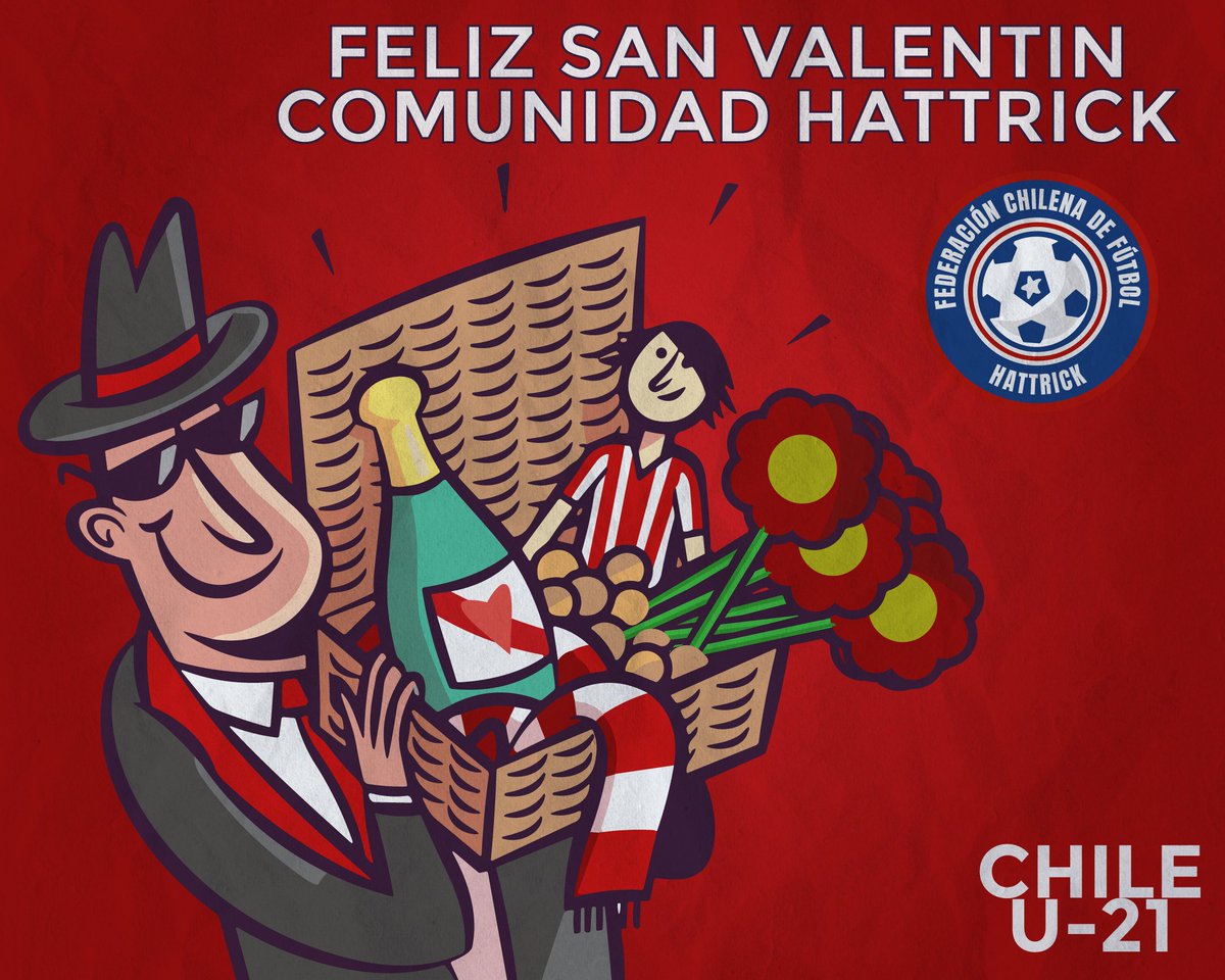 🌹Feliz San Valentin a toda la comunidad de <a href="/Hattrick/">Hattrick</a> , desde la U-21 de Chile estamos felices de compartir con ustedes este día del amor y la amistad 💝, no olviden compartir un saludo a la persona que aman! #VamosChile #Hattrick