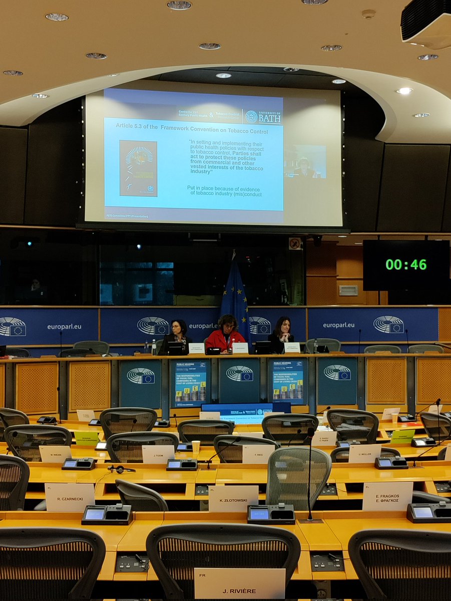 The energy price & cost-of-living crisis shows that EU decision making needs to be protected from the #lobbying influence of fossil fuel companies, Professor Anna Gilmore tells the @Europarl_EN's Petition Committee
#FossilFreePolitics
#PeopleOverPolluters