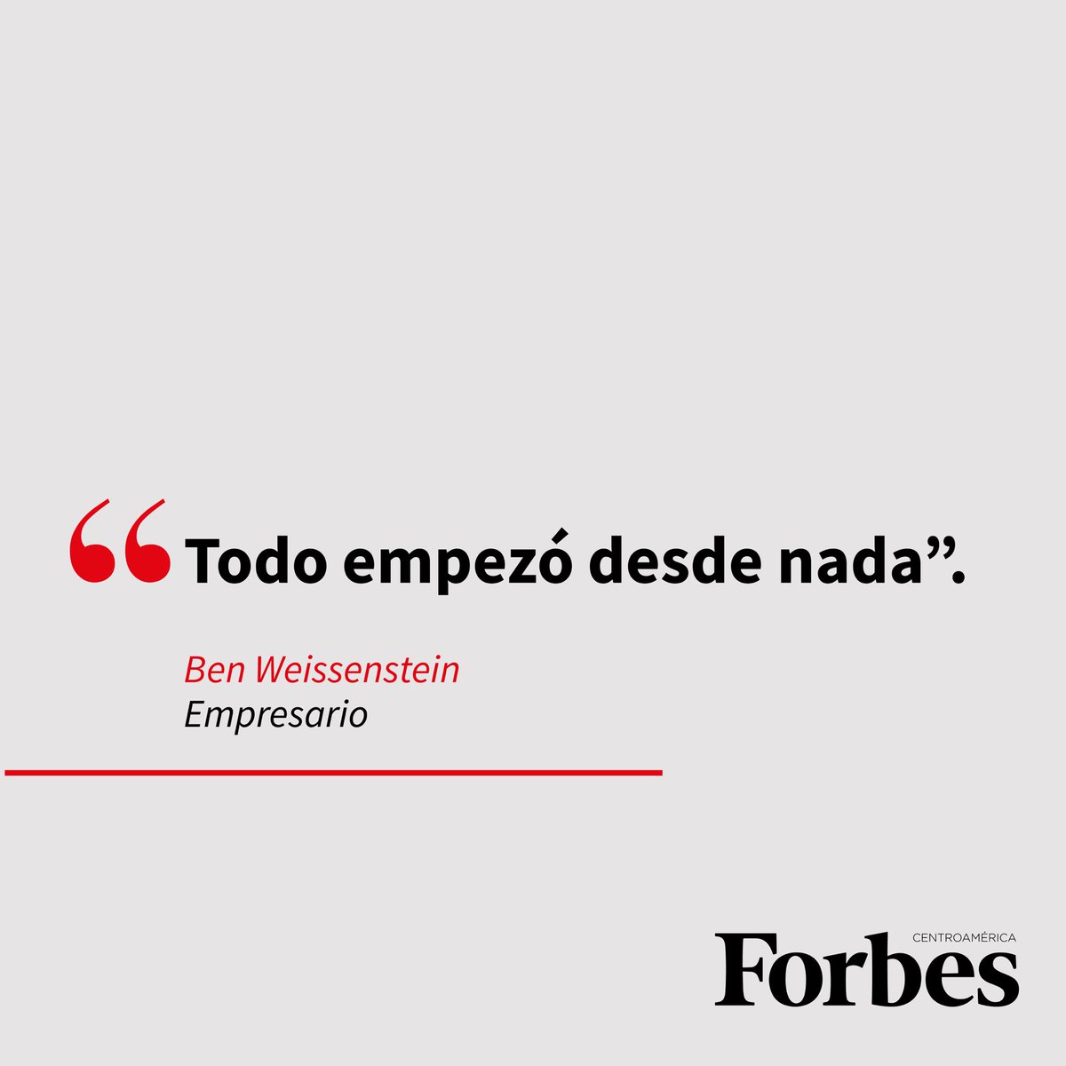 Forbes_CA's tweet photo. #FraseDelDía | ¡Excelente miércoles! Comenzamos el día con una frase del empresario Ben Weissenstein. 

Manténgase informado en https://t.co/ux140A24oY https://t.co/nQi2tbcFPy