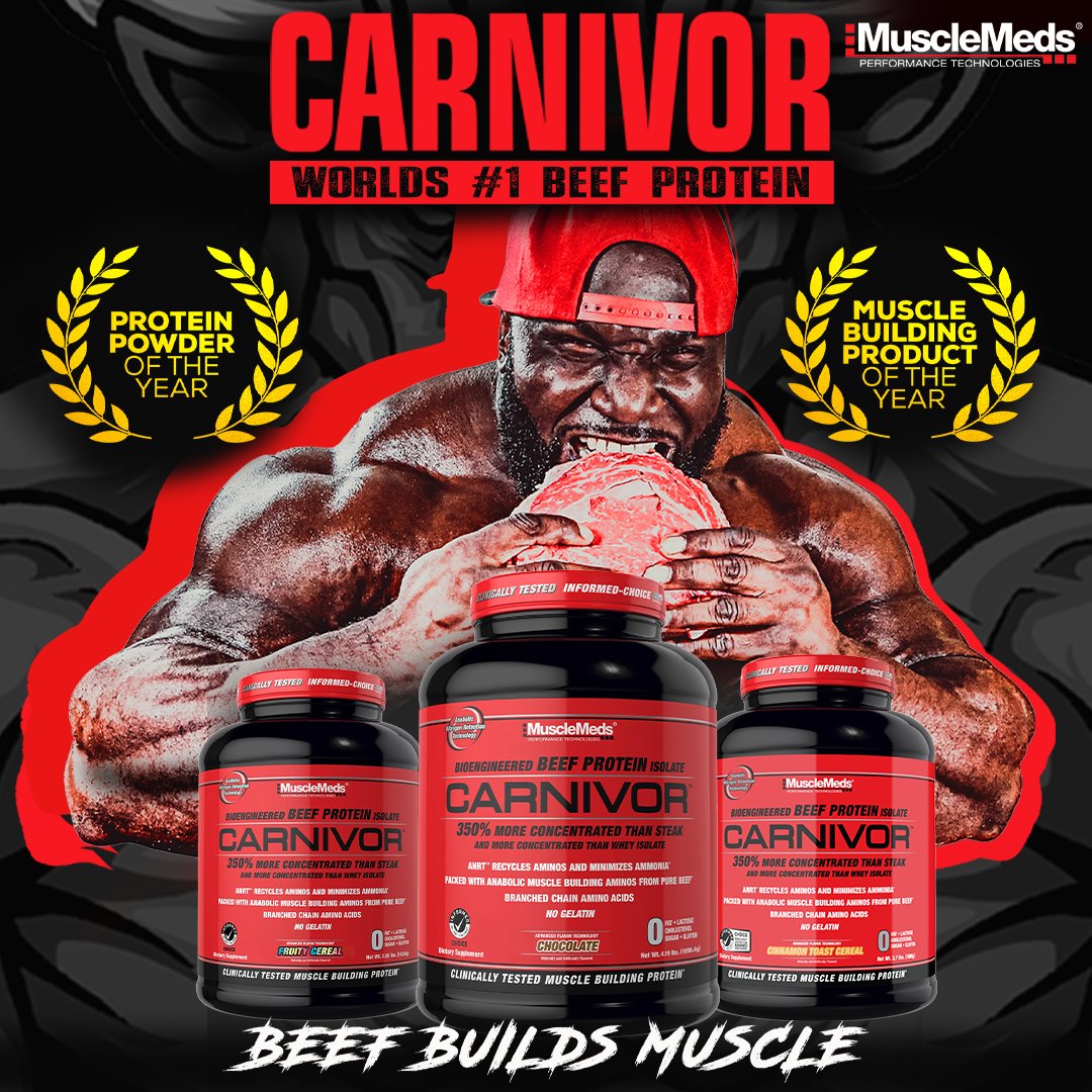 We are excited to announce CARNIVOR was just awarded 'The Best Protein of the Year' and “The Muscle Building Product of the Year” by @GenerationIron