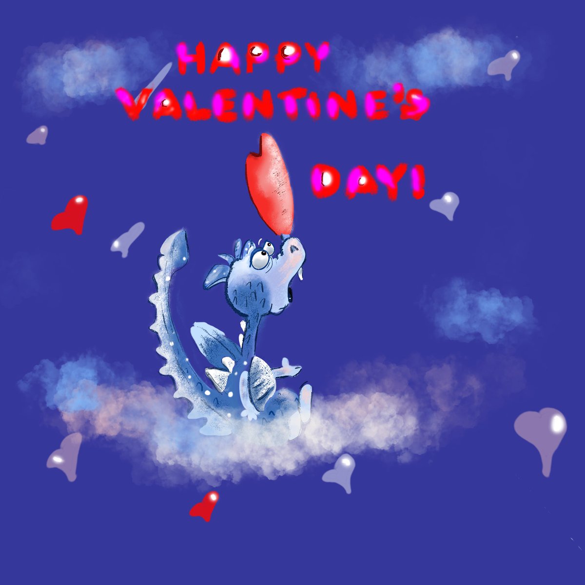 Happy #ValentinesDay Everyone!! .. Wishing Everybody a wonderful day! ❤️🐉💞.. #dragon #dragonillustration #LunarNewYear #Valentines #ValentinesIllustration #greetingcards #greetingcarddesign #kidlit #kidlitart #LoveIsInTheAir