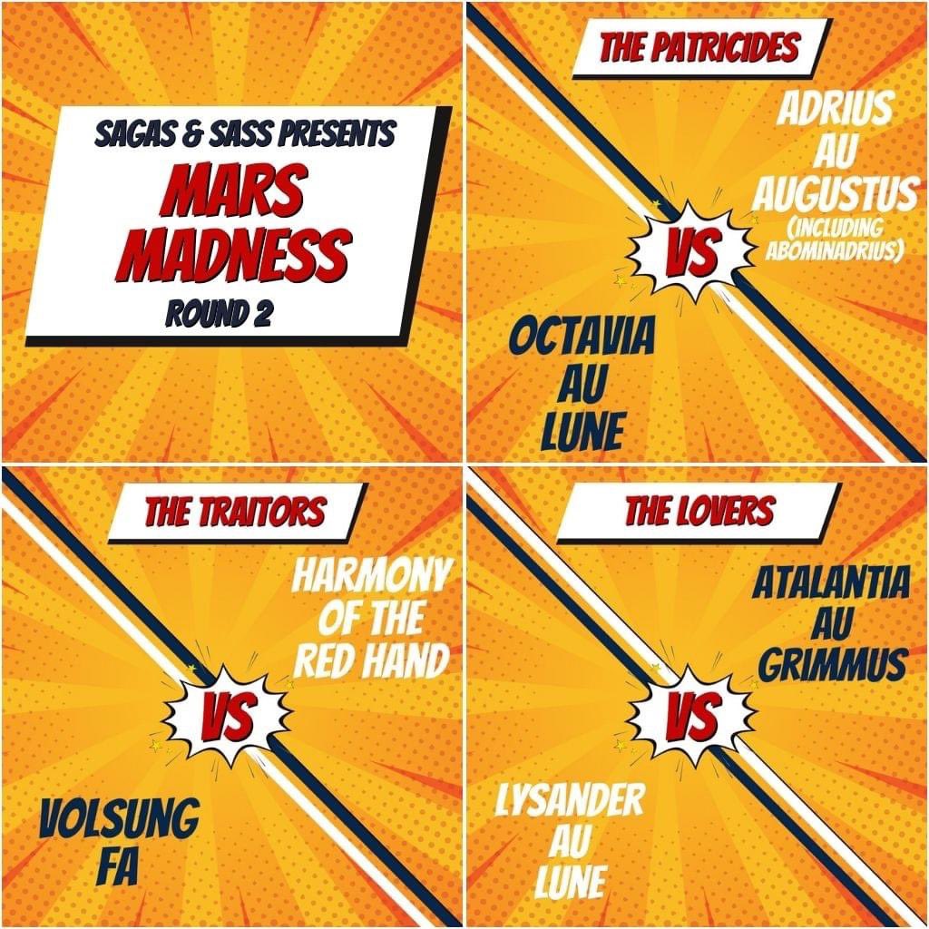 sagasandsass's tweet photo. We continue our #MARSMADNESS debates to reveal the sh*ttiest character in the [#RedRisingSaga] solar system w/Round 2, featuring:

Website: https://t.co/kWIZgKs2ZI
Spotify: https://t.co/DjLVCQqfP3
Amazon Music: https://t.co/XTpRKhq4or
Apple Podcasts: https://t.co/HkjilowUzE https://t.co/NcZ8mkpQbk