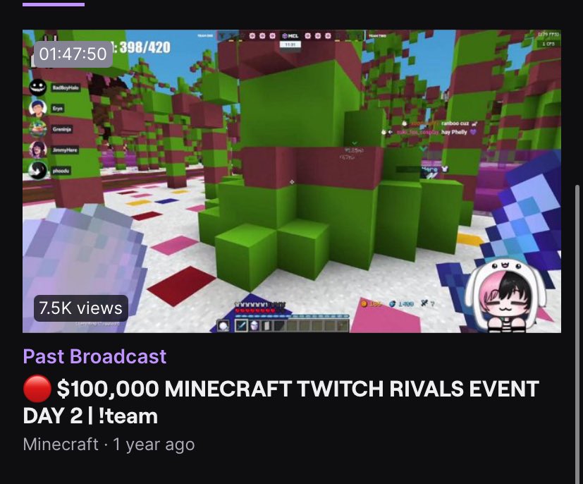 phoodupdates's tweet photo. the way the only vod up is "1 year ago" https://t.co/EbPsksGrqo
