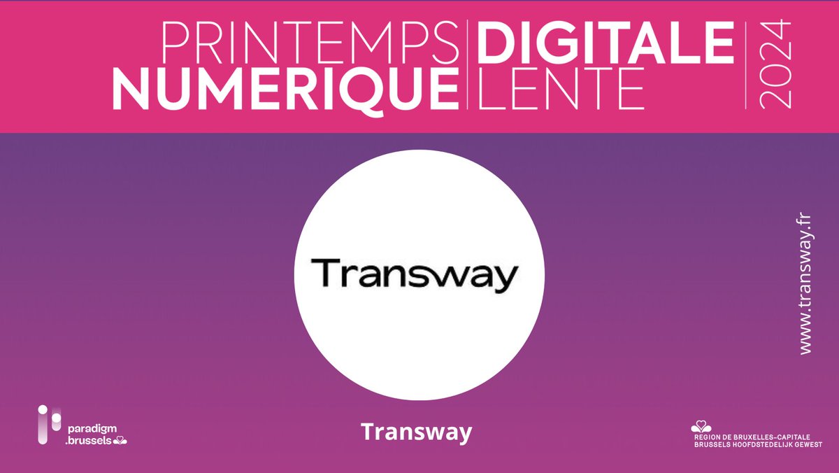 Paradigm_Bru's tweet image. 📆 Le Printemps Numérique 2024 revient les 22 &amp;amp; 23 mars à Tour &amp;amp; Taxis !  
📷 Voici l’exposant du jour : @Transway_fr 
Transway est active dans la mobilité durable et oeuvre à travers l’urbanisation numérique des territoires et la redynamisation des commerces de centre-ville.