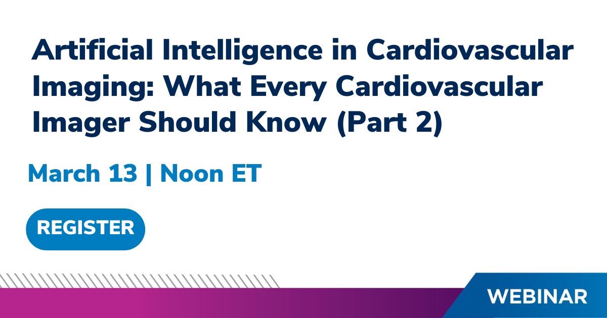 💡How AI is being used in: - Heart Failure imaging? - CAD imaging? 🤨 How to read an AI paper? #ACCImaging webinar series: 1️⃣ Feb 15 @ noon ET. 👉 Register: events.teams.microsoft.com/event/757dc8a0… 2️⃣ Mar 13 @ noon ET. 👉 Register: events.teams.microsoft.com/event/56e76245… #echofirst #cvnuc #whyCMR #yesCCT #AI