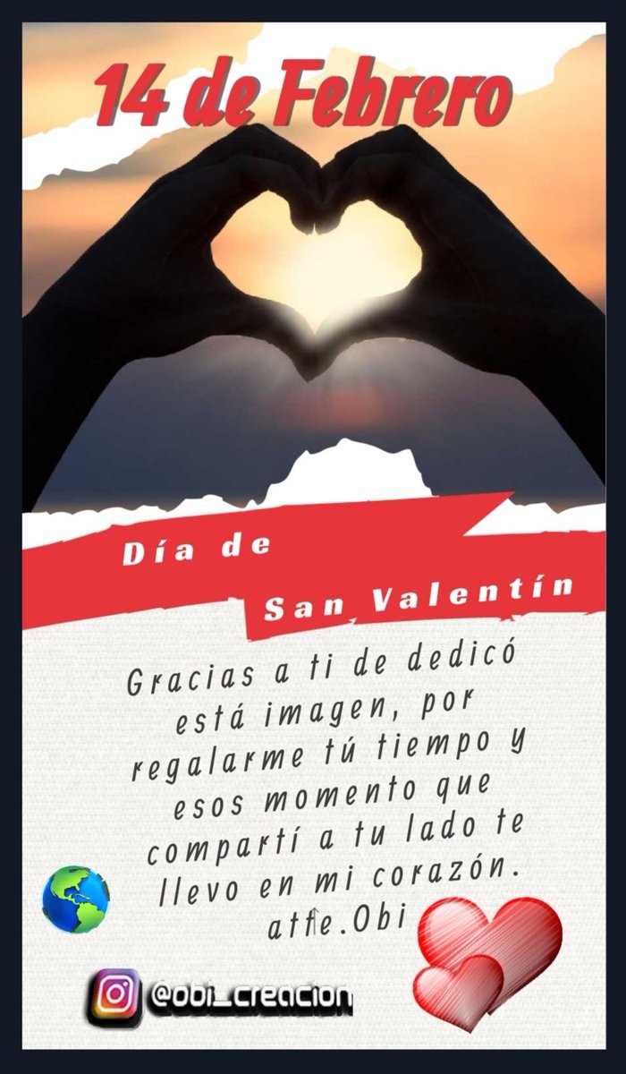 ObiCreacion's tweet photo. #FelizDiaDeLosEnamorados  celebremos y agradecemos a cada persona que nos acompaña  en este momento. https://t.co/SqE2VX5qfy
