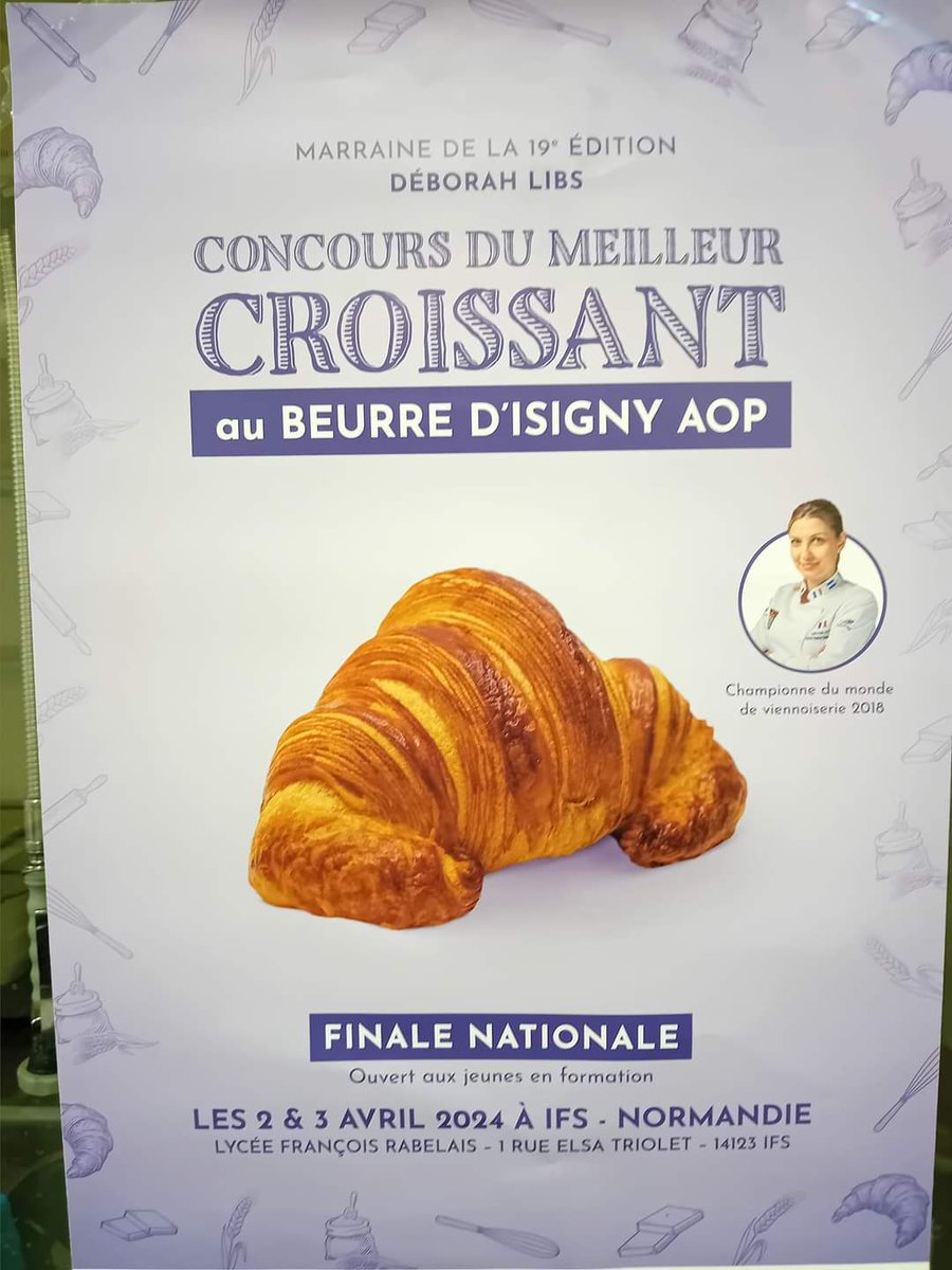 LyceeDetroit's tweet photo. Sélection Régionale Hauts de France pour le concours du "Meilleur Croissant au Beurre d'Isigny" 🥐
L'UFA du Détroit est représentée par Clément Top, apprenti en terminale CAP boulanger et son enseignant Sébastien Thomas. 🥖🥐
@dsden62
@academiedelille https://t.co/sMWoyxqcik