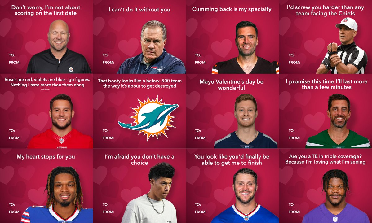 NFLMemes's tweet image. Happy Valentine’s Day! ❤️