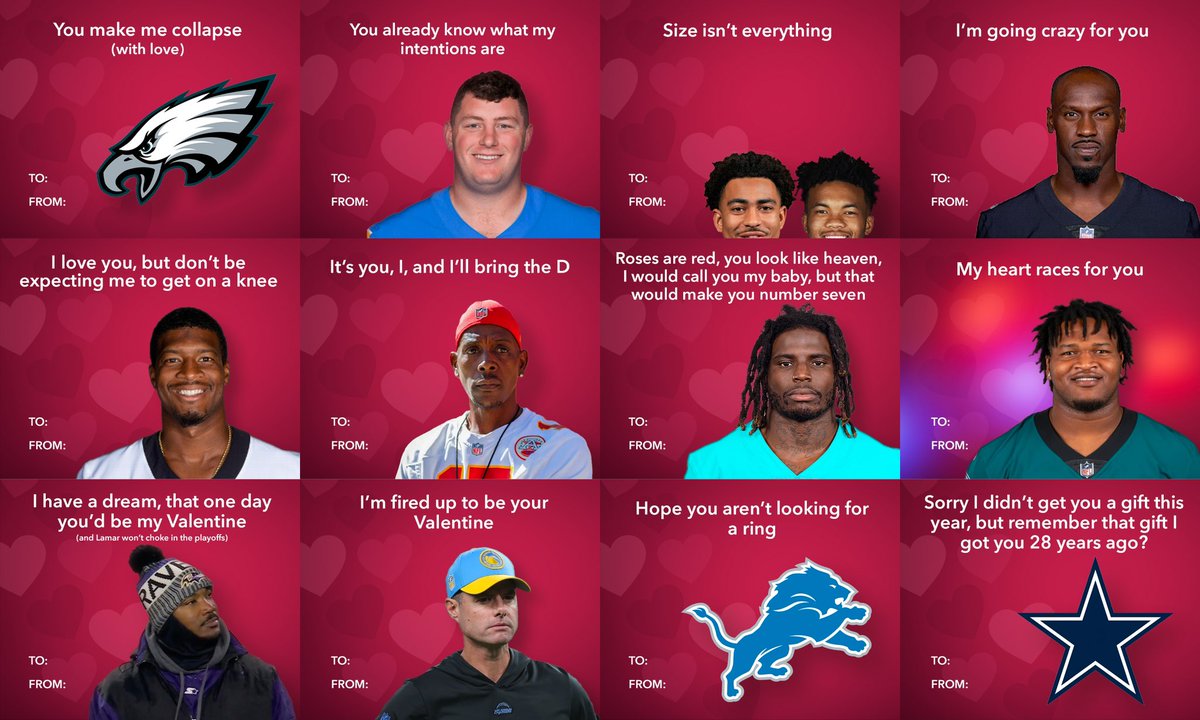 NFLMemes's tweet image. Happy Valentine’s Day! ❤️