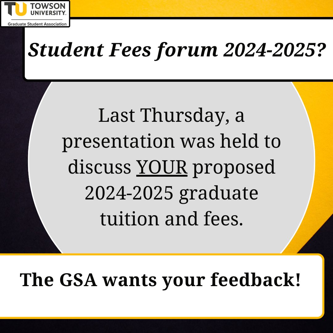 Towson GSA tweet media
