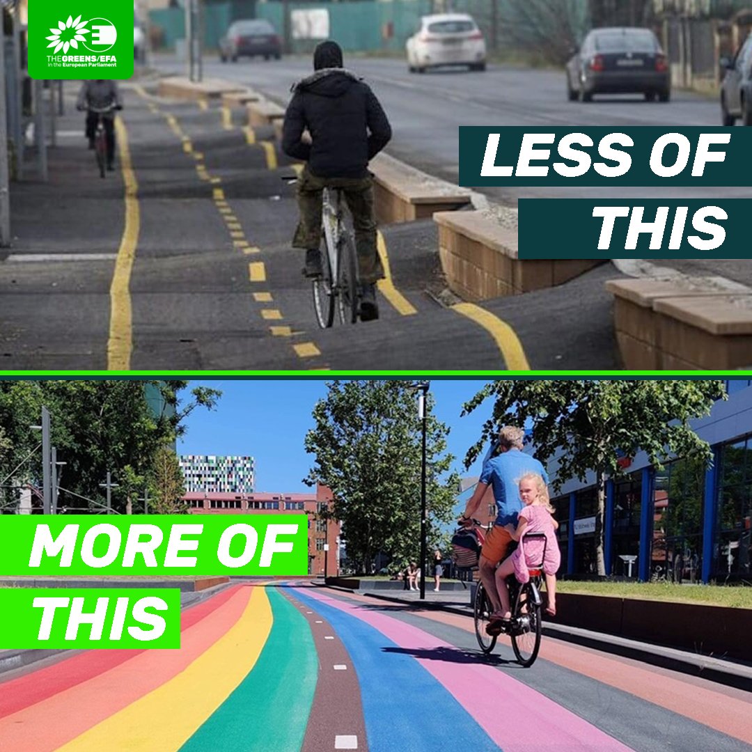 Great news for cyclists!🥳

Today, <a href="/Transport_EU/">EU Transport</a> adopted the European Cycling Declaration to boost biking in Europe.🚲

Let’s make cycling accessible, easy and safe by investing in good, separated bike lanes!💚

Congratulations to our MEP <a href="/KarimaDelli/">Karima Delli</a> 👏