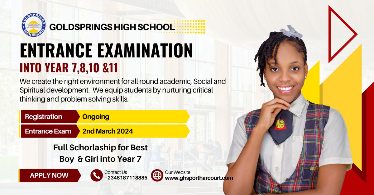 🎓 Registration is now AVAILABLE for enrollment into Year 7, 8, 10 &amp; 11! 🎓 Seize the opportunity to become part of our esteemed school community. 🏫✨
📅 Mark your calendars for the Entrance Examination on March 2nd, 2024. 📅
🔍 Refer to the flyer for further information! 🔍📚
