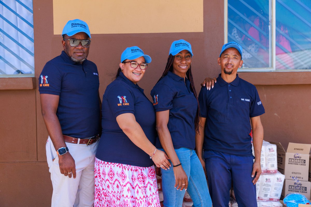 DebmarineN's tweet photo. We Care: Spreading love to the learners! 💖 #DebmarineNamibia employees decided to share Valentine's Day with the less fortunate by purchasing food items for Green Leaves Primary School in Okahandja Park. 💖📚 #WeCare #ValentinesDay #CommunityLove https://t.co/r8hgfbuua0