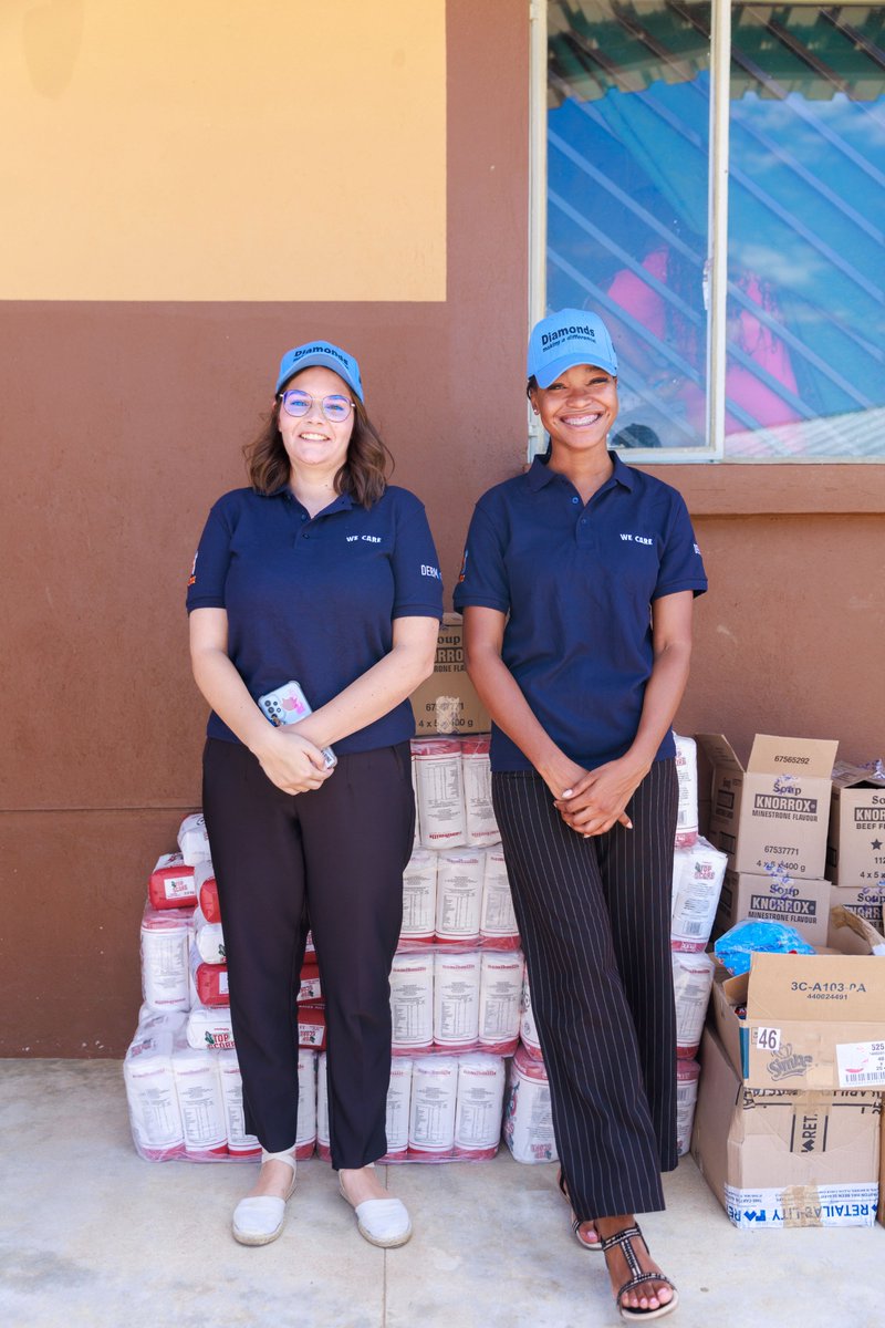 DebmarineN's tweet photo. We Care: Spreading love to the learners! 💖 #DebmarineNamibia employees decided to share Valentine's Day with the less fortunate by purchasing food items for Green Leaves Primary School in Okahandja Park. 💖📚 #WeCare #ValentinesDay #CommunityLove https://t.co/r8hgfbuua0