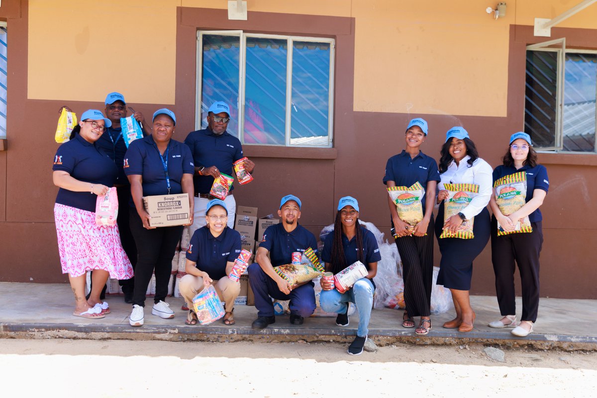 DebmarineN's tweet photo. We Care: Spreading love to the learners! 💖 #DebmarineNamibia employees decided to share Valentine's Day with the less fortunate by purchasing food items for Green Leaves Primary School in Okahandja Park. 💖📚 #WeCare #ValentinesDay #CommunityLove https://t.co/r8hgfbuua0