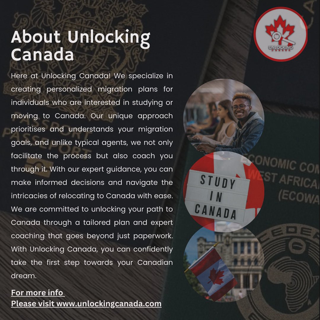 If you need any assistance with traveling or studying in Canada, please don't hesitate to contact us for consultation. Visit unlockingcanada.com for more information about our services.