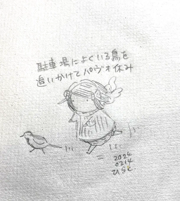#パヴォ休み

 I'm taking a break because I'm chasing a bird that I often see in the parking lot. 