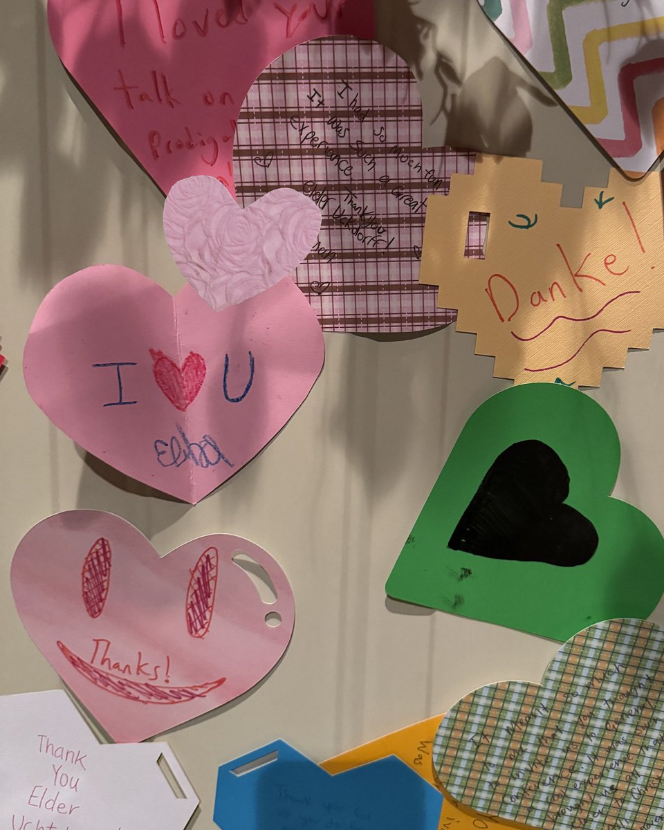 I recently received these heartwarming notes from the children and the youth in my grandson’s ward. Harriet and I loved reading each one. This gesture of love reminds me this Valentine’s Day of the kind of love that Jesus Christ has for children. “Suffer the little children to