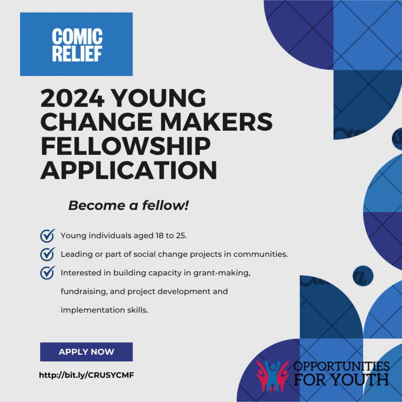 opportunitiesfy's tweet photo. 🌟 Are you a young leader aged 18-25, eager to make a difference?

Apply now for the 2024 Young Change Makers Fellowship by Comic Relief US Youth Advisory Council (YAC)!

More info here: https://t.co/a5D0oWKU7G

#ChangeMakers #ComicReliefUS #Fellowship #Opportunity https://t.co/xI92ePf55R