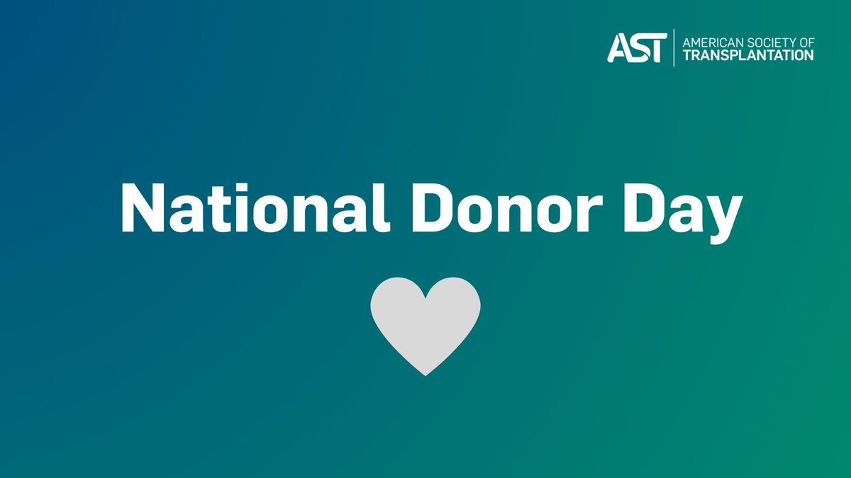 It's #NationalDonorDay! Today, we celebrate the donors who make transplantation possible. Thank you for your incredible generosity. 💚💙