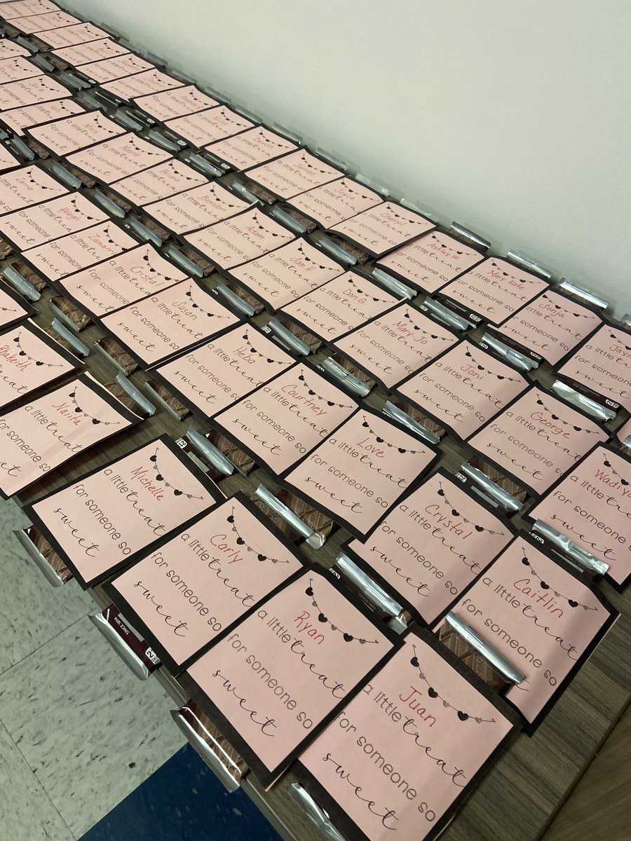 Our Sunshine Committee is the best! They created personalized treats for our amazing staff today! Happy Valentine's Day! ❤️ #charterschools #ValentinesDay