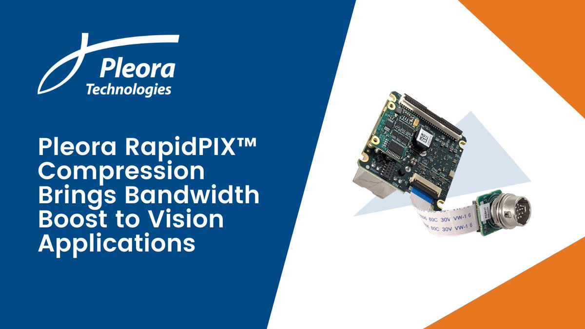 <a href="/Pleora/">Pleora Technologies</a> introduces new patented RapidPIX™ lossless compression technology that increases data throughput by almost 70 percent while meeting the #lowlatency and reliability demands of #machinevision and #medicalimaging applications.

Read press release: tinyurl.com/mphf3794
