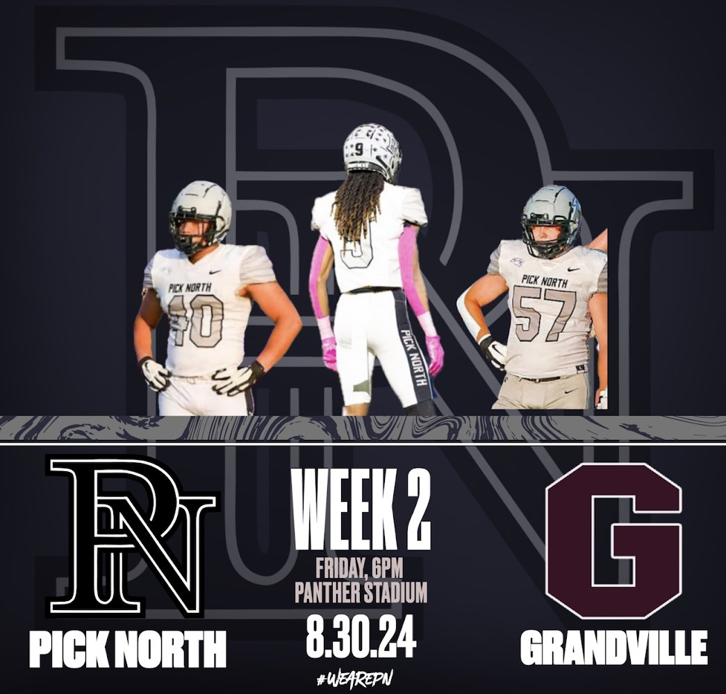 🚨 2024 Week 2 Schedule Alert 🚨 Pickerington North vs Grandville (MI) Grandville finished 8-3 in 2023 & ranked #11 in Division 1 in Michigan #WeArePN | #TheChase