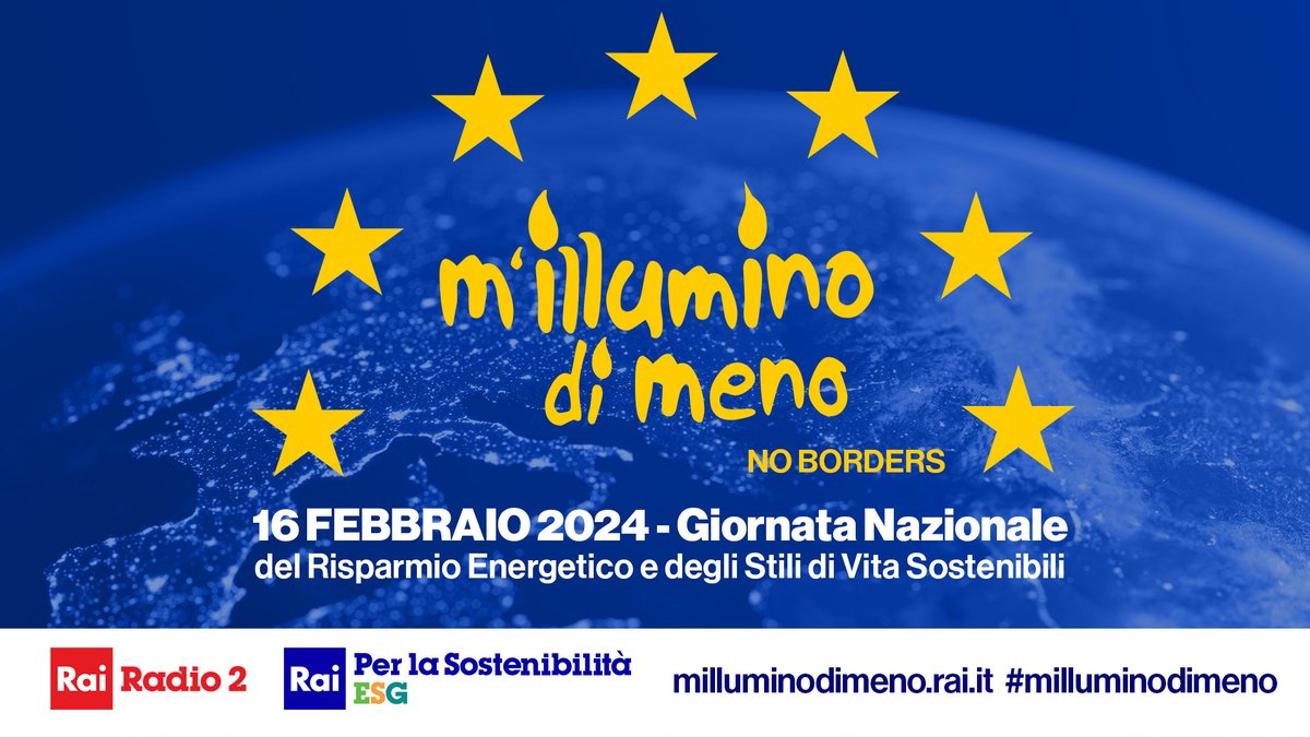 Agenzia_Entrate's tweet photo. Il #16febbraio l'Agenzia "si illumina di meno".
🌱 Anche quest'anno partecipiamo alla #giornata del #risparmio #energetico e degli #stili di #vita #sostenibili.
Approfondisci qui 👉🏼 https://t.co/LJCNtHlggI
#milluminodimeno
@raisostenibile
@RaiRadio2 https://t.co/ihakqRzUzI