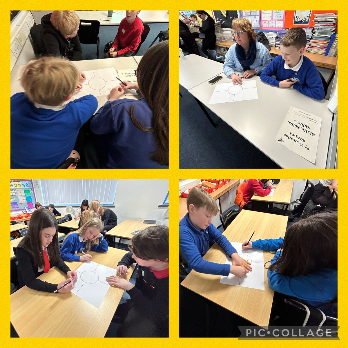 DeanburnPS_P7A's tweet image. We went to Maths after break this morning during our transition day @Boness_Academy today. We did a Treasure Hunt and an Escape Room. We worked well in pairs to solve the problems. #P7team #TransitionDay #GoodFun 
#Numeracy #Maths 😊