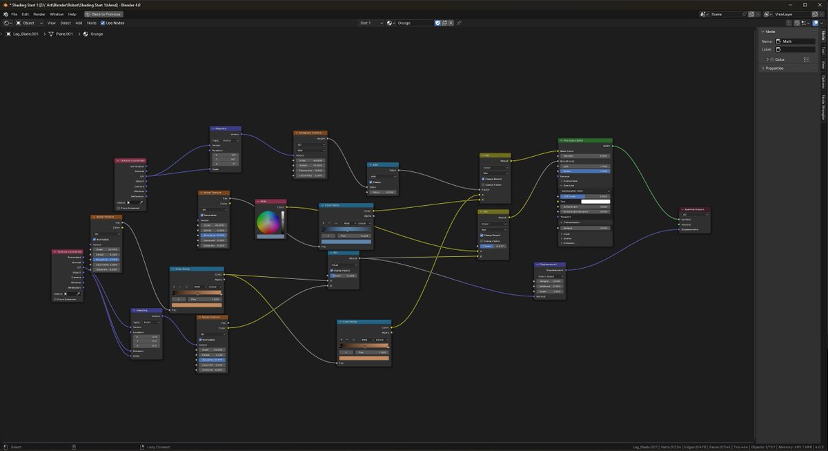 NoxPaintings's tweet image. I am in hell. 

Learniing shaders is so...intuitive that it&apos;s simple and i&apos;m still dumb as hell.

#3d #blendershader #blender