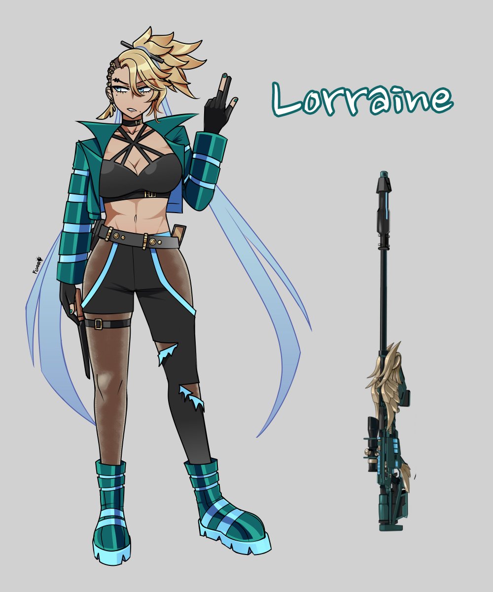 FluorescentArt's tweet image. [#GBArt / #CrimzonMuze] decided to try something new and made weapon gijinka of Lorraine and Zephyr