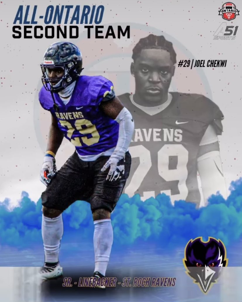 Very blessed to be named All-Ontario Second Team Linebacker🙏🏾 #AGTG